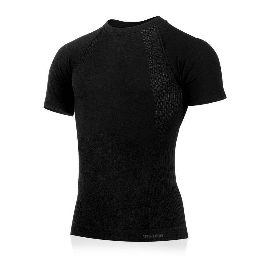 Lasting MABEL Merino Herren T-Shirt - Schwarz - von Lasting