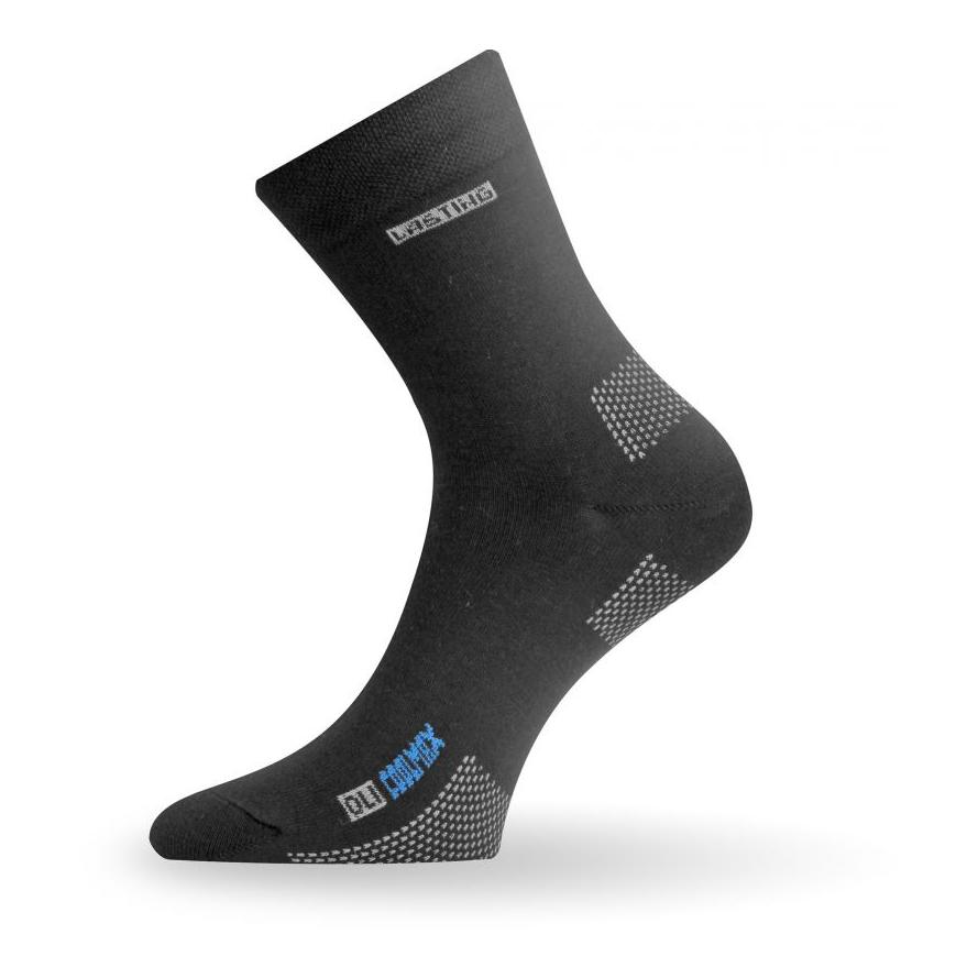 Lasting OLI Coolmax® Trekking-Socke Unisex halbhoch - Schwarz - von Lasting