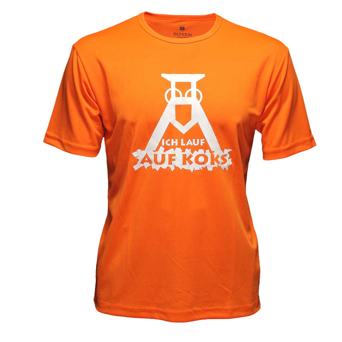 Ich lauf auf Koks Funktions T-Shirt orange für Männers von Lauflust