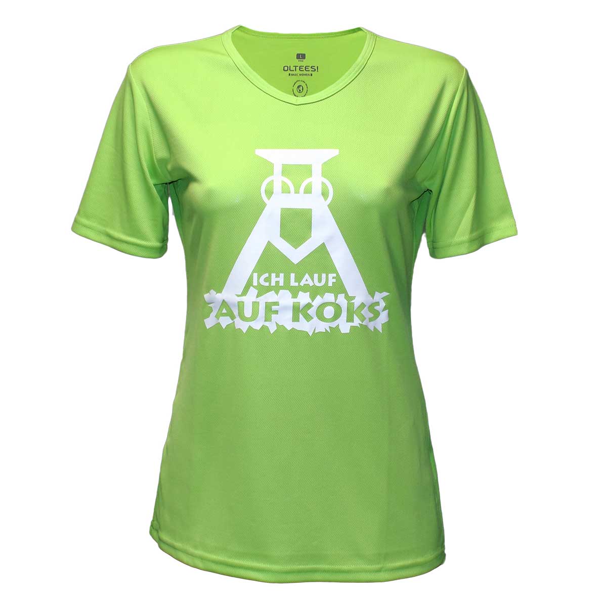 Ich lauf auf Koks Funktions T-shirt lime für Frauens von Lauflust