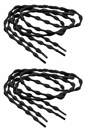 Laufstoff XLOC elastische Schnürsenkel Schnürsystem für Schuhe - Jeder Schuh Wird zum Slipper … (Doppelpack (2 Paar) Universalgröße (kürzbar), Schwarz) von Laufstoff
