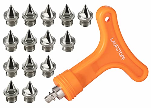 LAUFSTOFF Spikes für Leichtathletik Ersatzdornen Spike-Nägel (6 mm 100 STK. + Schlüssel) von LAUFSTOFF