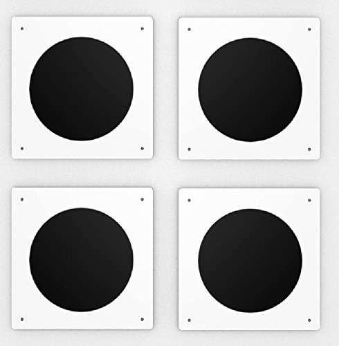 4 Zirkelpunkte für Reitplatz und Halle - 20 x 20 cm - 5 mm Kunststofftafeln von Lausitzwerbung