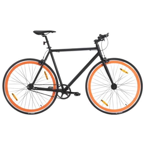 Lauuoeriau Home Items, Fixed Gear Bike Black and Orange 700c 55 cm, Suit Furniture von Lauuoeriau