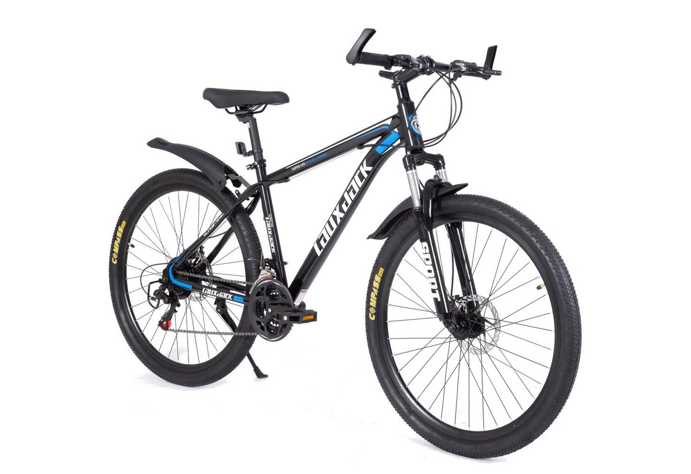 Vankel Mountainbike Lauxjack Fahrrad 26 & 27.5 Zoll für Damen und Herren, Kettenschaltung, 21 Gang, Kettenschaltung, 21 Gang Shimano, Mountainbike mit Scheibenbremsen, Sportliches Design Vankel Mountainbike Lauxjack Fahrrad 26 & 27.5 Zoll für Damen und Herren, Kettenschaltung, 21 Gang, Kettenschaltung, 21 Gang Shimano, Mountainbike mit Scheibenbremsen, Sportliches Design von Vankel