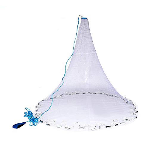 Lawaia Angelnetze Wurfnetz für Salzwasser, Nylon-Monofilament fischernetz für Köderfalle und Fische,3.6m Radius Lawaia Angelnetze Wurfnetz für Salzwasser, Nylon-Monofilament fischernetz für Köderfalle und Fische,3.6m Radius von Lawaia