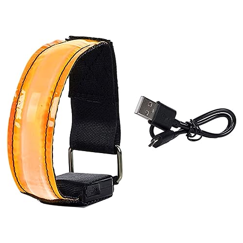 Armband -LED Sport Leuchtend Armband Reflektierende Armband mit blinkenden Lichtern für Nachtsportlauf -Radfahren Orange, Sport -LED -Armband von Lawnrden