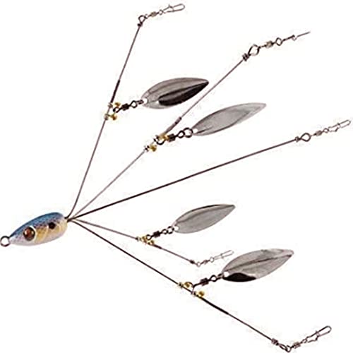 Lawnrden Fischereiköder Bass Alabama Regenschirm Big Köder 5 Arme Ultraleichte künstliche Stativ für Fisch 4 Weidenblatt, Fischbass von Lawnrden