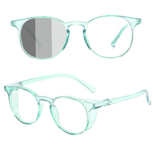 Lawnrden Stylische Sicherheitsbrille, klare Anti-Fog-Anti-Kratzer-Schutzbrille, UV-Schutz photochromblaues Licht Blockierbrille für Männer und Frauen von Lawnrden
