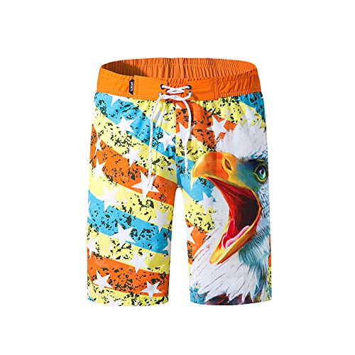 Lay U HOME Beach Pants Männer Vier-seitige elastische surfen Hosen Digitaldruck Herren Shorts von Lay U HOME