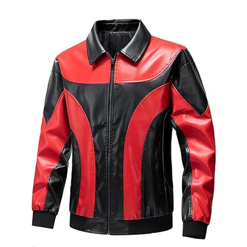 Lay U HOME Dünne Frühjahr und Herbst Casual Männer Leder Kleidung Mode Stitching Motorrad Retro Leder Jacke Männer Kleidung von Lay U HOME