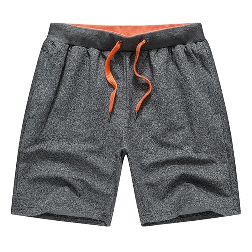 Lay U HOME Dünne Sporthose Herren Sommer fünf-Punkt-Hose Herren solid Color Shorts Herren lose Baumwolle Hose mit geradem Bein äußere tragen Hause Hosen von Lay U HOME