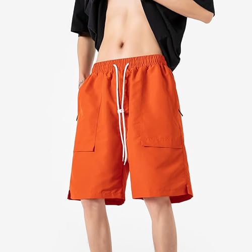 Lay U HOME EIS Seide Shorts Männer Sommer dünne lose Sport schnell trocknende Plaid Strand Hosen äußere tragen Casual fünf-Punkt Hosen von Lay U HOME