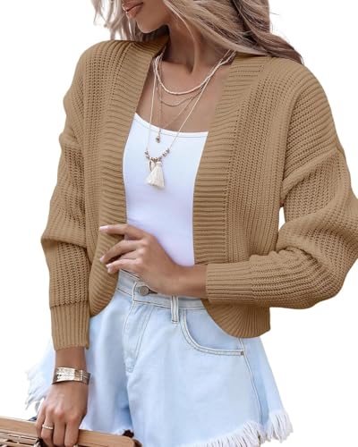 Lay U HOME Frauen Frühjahr Kurze Schal gestrickte Strickjacke Jacke Casual Hause Pullover von Lay U HOME