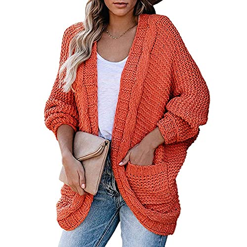 Lay U HOME Frauen s Herbst und Winter Frauen Dicke-Faden Twist Strickjacke Pullover Twisted Seil Fledermaus-ärmeln Jacke Casual-Style Pullover Sweater von Lay U HOME