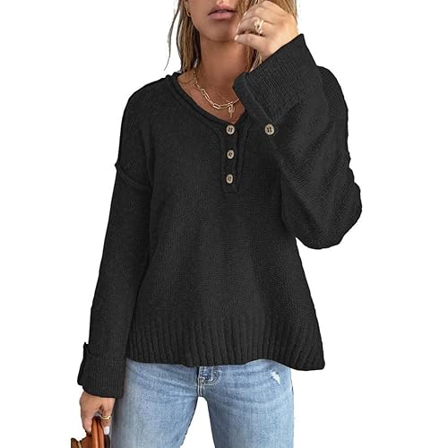 Lay U HOME Frauen s Herbst und Winter Frauen's äußeren tragen Mode lose Taste Casual Style Pullover Sweater von Lay U HOME