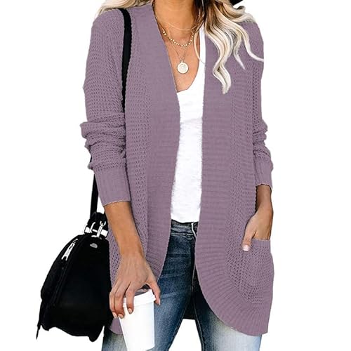 Lay U HOME Frauen s Herbst und Winter Jacke gewölbte Kapuze große Taschen Casual Pullover Sweater Hause von Lay U HOME