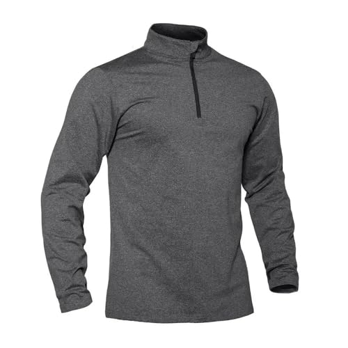 Lay U HOME Frühling/Herbst Thermische Sport-Pullover Herren 1/4-Reißverschluss Tops Atmungsaktiv Fitness Running T Shirt Pullover Männlichen Activewear von Lay U HOME