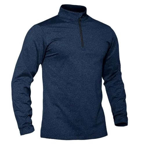 Lay U HOME Frühling/Herbst Thermische Sport-Pullover Herren 1/4-Reißverschluss Tops Atmungsaktiv Fitness Running T Shirt Pullover Männlichen Activewear von Lay U HOME