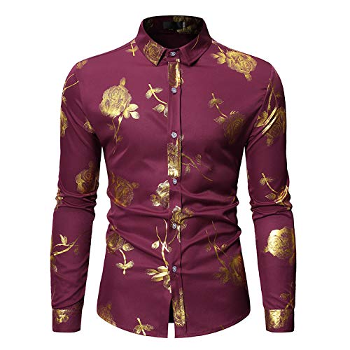 Lay U HOME Frühling Männer Bronzing Business Casual Arbeit Shirt von Lay U HOME