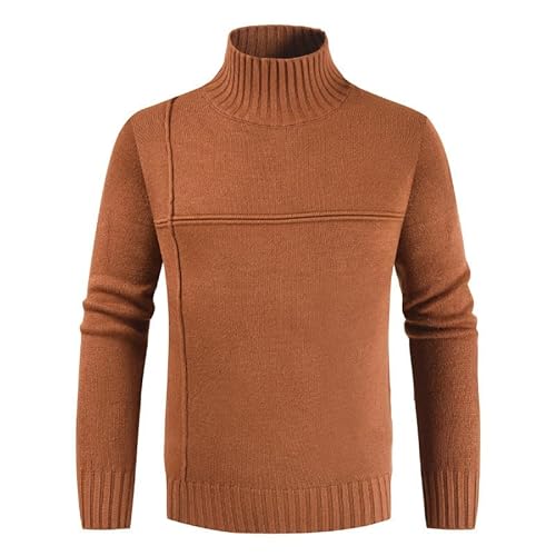 Lay U HOME Gestreifte Nähte Rollkragen solid Color Pullover Men ' s Sweater von Lay U HOME