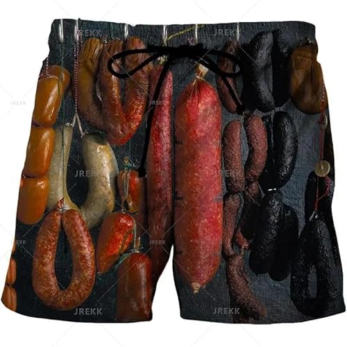 Lay U HOME Grafik Strand Shorts Für Männer 3D Gedruckte Boardshorts-Frauen-Fleisch-Kurze Hosen von Lay U HOME