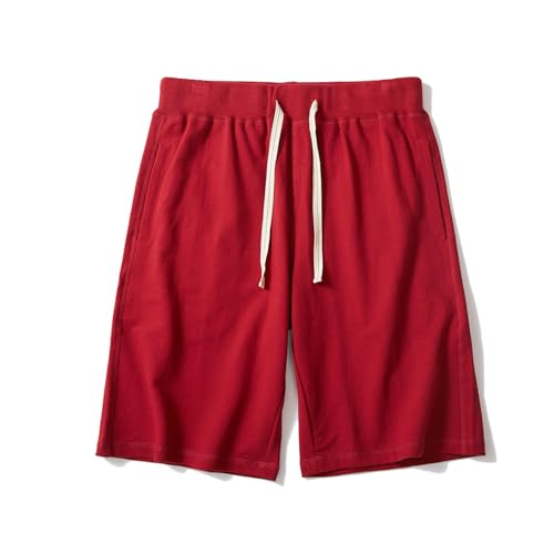 Lay U HOME Große Größe Kurze Hose für Männer Volltonfarbe Jugend Shorts fünf-Punkt-Hose gewaschen Baumwolle Casual Shorts lose Sporthose von Lay U HOME