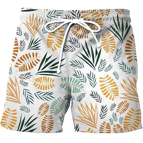 Lay U HOME Hawaii-Insel, die Pflanzen 3D gedruckt Jungen Beach Shorts Fashion Urlaub Surf Shorts Schwimmen Shorts MenSport Swim Shorts von Lay U HOME