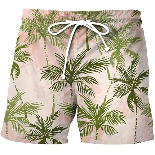 Lay U HOME Hawaii-Insel, die Pflanzen 3D gedruckt Jungen Beach Shorts Fashion Urlaub Surf Shorts Schwimmen Shorts MenSport Swim Shorts von Lay U HOME