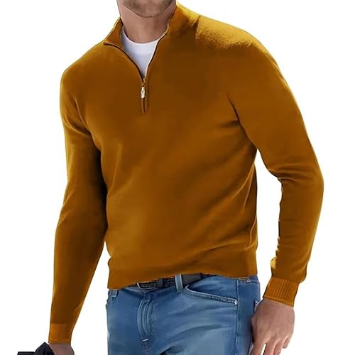 Lay U HOME Herbst Männer Sweatwear Warme Pullover Solide Farbe Halber Reißverschluss Casual Pullover Schlank V-Neck Langarm Männer Sweatshirts Winter Top von Lay U HOME