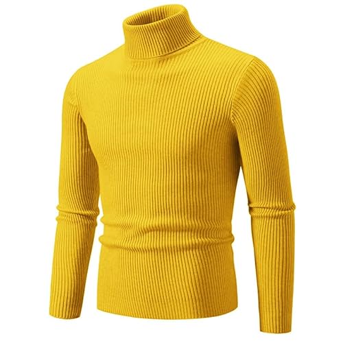 Lay U HOME Herbst Männer high-elastische Bodenbildung Shirt hoch-Hals-Revers-Pullover solid Color Sweater von Lay U HOME