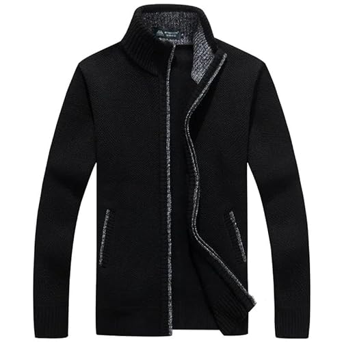 Lay U HOME Herbst Winter Herren Pullover Mantel Faux Pelz Pullover Jacken Männer Zipper Gestrickte Dicken Mantel Warme Casual Strickwaren Strickjacke von Lay U HOME