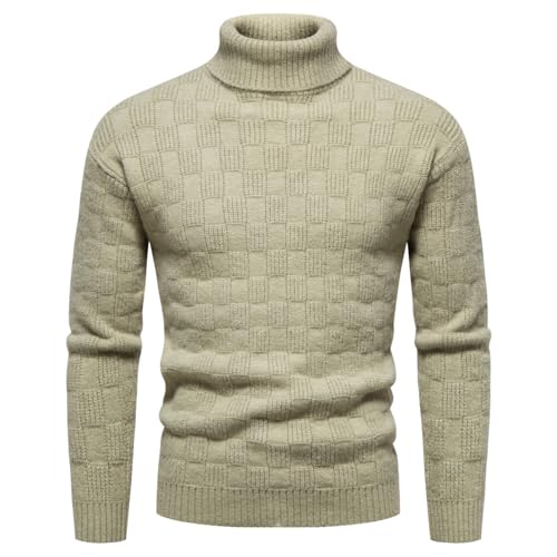 Lay U HOME Herbst und Winter Herren Pullover Rollkragen Strickwaren einfarbig schlank Bodenbildung Pullover von Lay U HOME