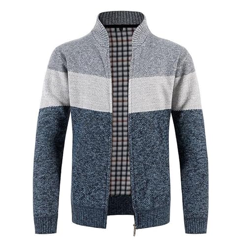 Lay U HOME Herbst und Winter Herren Pullover Strickwaren jacken Plus samt Farbe passenden Zipper jacken Stehkragen Pullover Strickjacke Männer von Lay U HOME