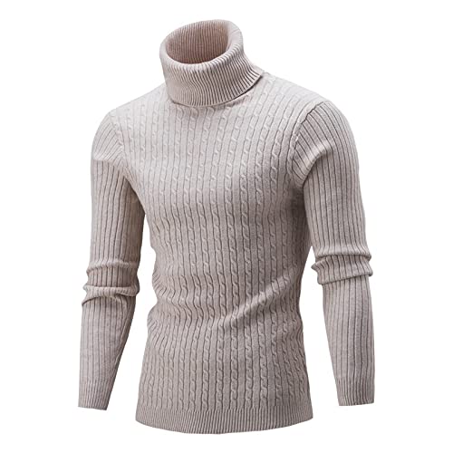 Lay U HOME Herbst und Winter Herren Rollkragen Pullover Casual Twisted Strickwaren warme Bodenbildung Shirt Farbe Pullover von Lay U HOME