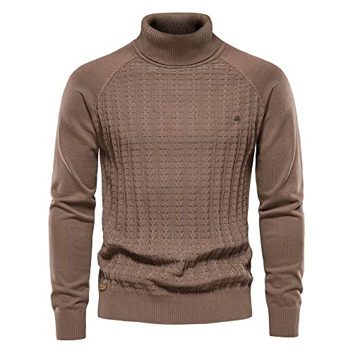 Lay U HOME Herbst und Winter Herren Rollkragen Pullover Pullover solide Farbe Männer Pullover Business Casual Pullover Männer von Lay U HOME