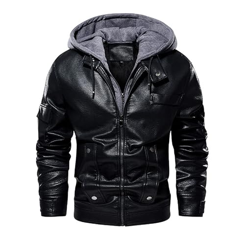 Lay U HOME Herbst und Winter Leder Mode Leder Jacke Männer große Größe Leder Jacke von Lay U HOME