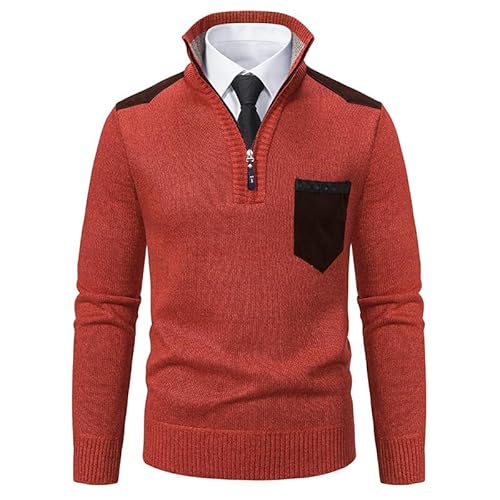 Lay U HOME Herbst und Winter Männer Zipper Stehkragen Pullover Pullover Männer Casual Farbe passenden dicken Pullover Männer von Lay U HOME