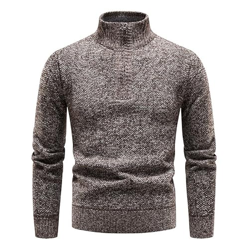 Lay U HOME Herbst und Winter Plus samt Männer Plus Größe Hälfte Rollkragen Pullover Herren Reißverschluss Pullover von Lay U HOME