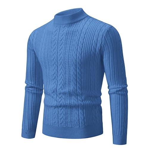 Lay U HOME Herbst und Winter Pullover Männer Pullover halb-hohe Kragen Lange-ärmeln Tops elastischen Slim-fit Herren Pullover Strickwaren Bodenbildung Shirts von Lay U HOME