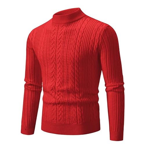 Lay U HOME Herbst und Winter Pullover Männer Pullover halb-hohe Kragen Lange-ärmeln Tops elastischen Slim-fit Herren Pullover Strickwaren Bodenbildung Shirts von Lay U HOME