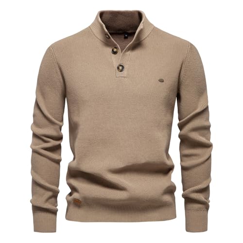 Lay U HOME Herbst und Winter Pullover Stand-up Kragen Männer Business Pullover einfarbig Casual Pullover von Lay U HOME