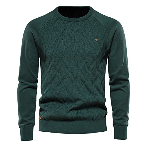 Lay U HOME Herbst und Winter Reine Baumwolle Herren Pullover Herren Pullover Pullover einfarbig Strickwaren Männer von Lay U HOME