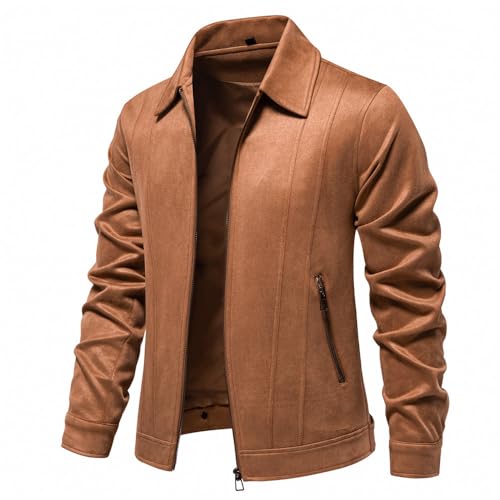 Lay U HOME Herbst und Winter Revers Jacke Herren Trendige Herren Outdoor Jacke Herren Wildleder Jacke von Lay U HOME