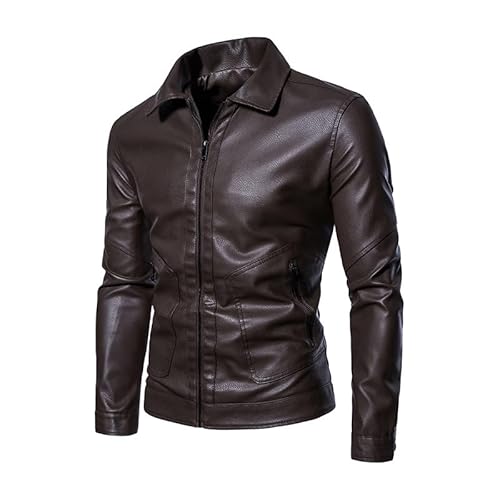 Lay U HOME Herren Leder Motorrad Washed pu Leder Jacke Männer Revers dünne Abschnitt Männer Leder Jacke Männer Sektion Verarbeitung von Lay U HOME