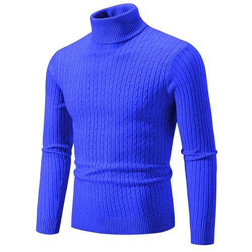 Lay U HOME Herren Strickwaren Herbst und Winter Pullover Twisted Blume Bodenbildung Shirt einfarbig Pullover Männer von Lay U HOME