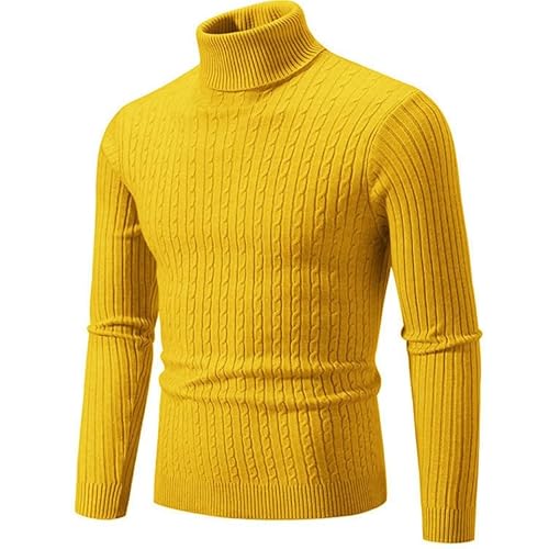 Lay U HOME Herren Strickwaren Männer Herbst und Winter Rollkragen Twist Pullover Bodenbildung Shirt Männer Herren Pullover warm zu halten von Lay U HOME