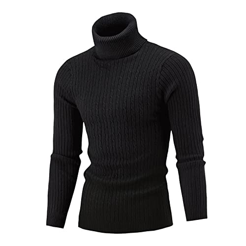 Lay U HOME Herren Strickwaren Männer Herbst und Winter Rollkragen Twist Pullover Bodenbildung Shirt Männer Herren Pullover warm zu halten von Lay U HOME