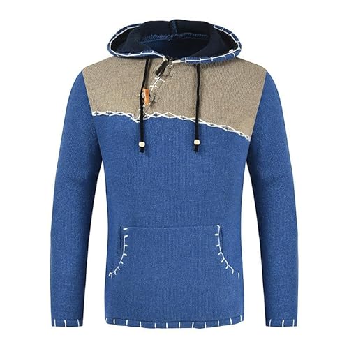 Lay U HOME Knit Sweater personalisierte Farbe passenden Männer mit Kapuze Pelz Casual täglichen mit Kapuze Pullover von Lay U HOME