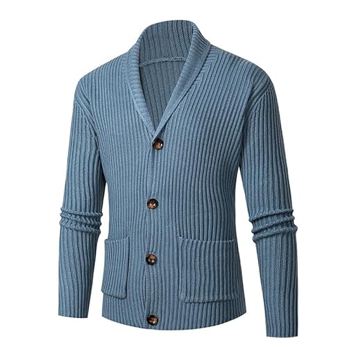 Lay U HOME Männer Knitted Cardigan Jacke Mode Plus samt dicken warmen Pullover Jacke von Lay U HOME